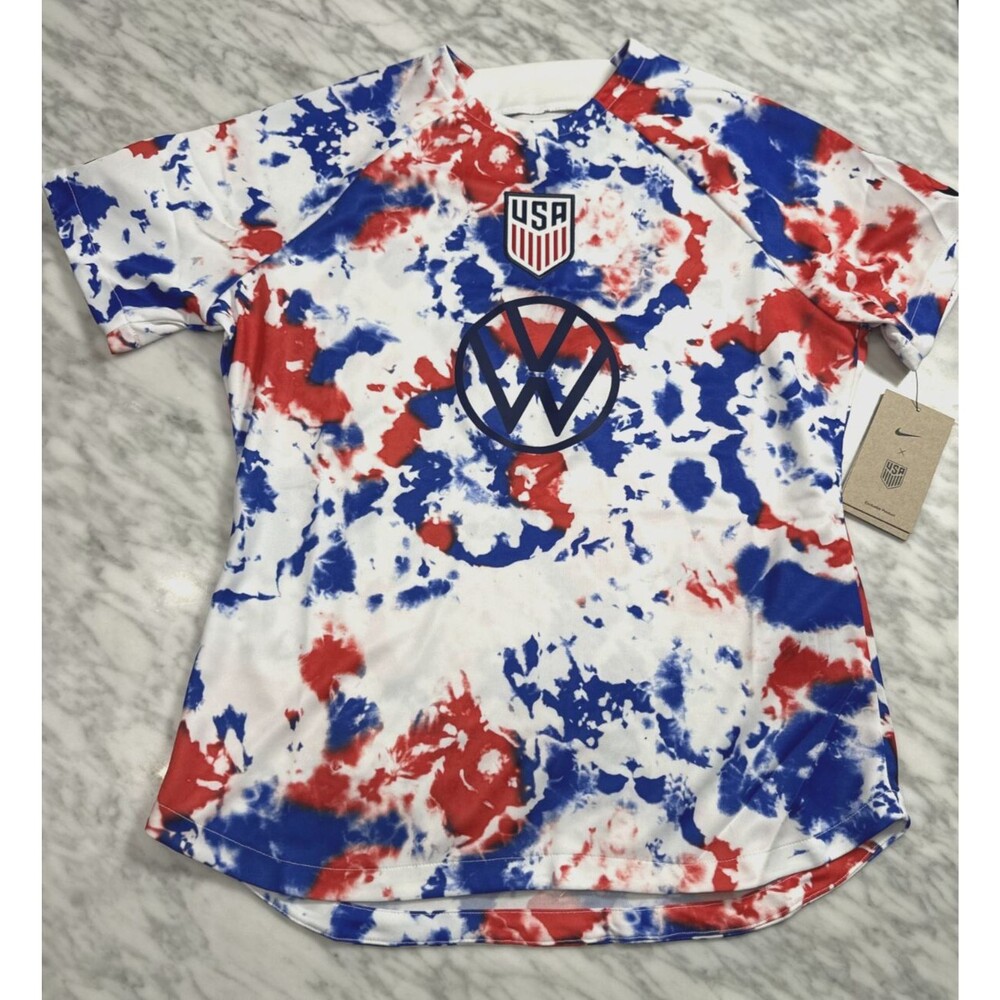 Nike USA National Team Dri-FIT Soccer tie-dye Jersey Women Medium DM9572 101